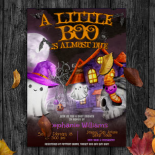 A Little Boo is Almost Due Invitation