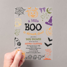 A little Boo is Almost Due Spooky Baby Shower