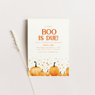 A Little Boo is Due Halloween Baby Shower Invite