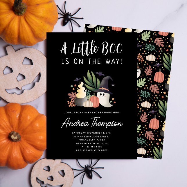 A Little Boo is on the Way Halloween Baby Shower Invitation (Creator Uploaded)