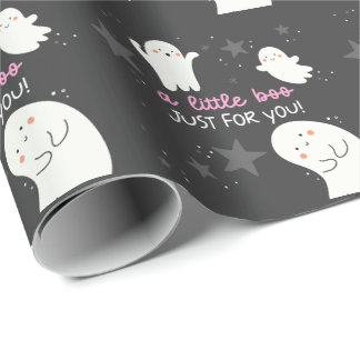 A Little Boo Just for You Halloween Ghost Gift Wrapping Paper
