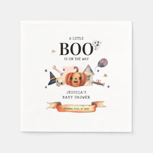 A Little Boo on the Way Halloween Baby Shower Napkin