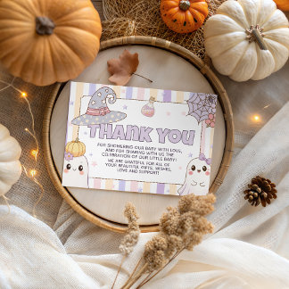 A Little Boo Pastel Ghost Thank You Card