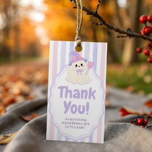A Little Boo Pastel Ghost Thank You Card Gift Tags