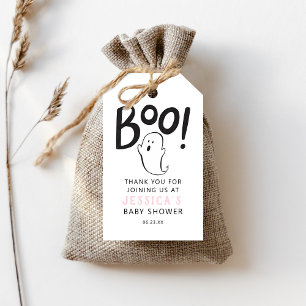 A Little Boo Pink Baby Shower Favour Gift Tags