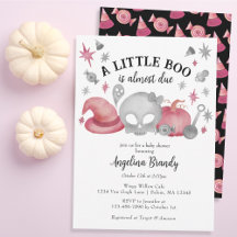 A Little Boo Pink & Grey Halloween Baby Shower