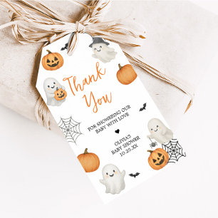 A Little Boo Pumpkin Halloween Baby Favour Tags