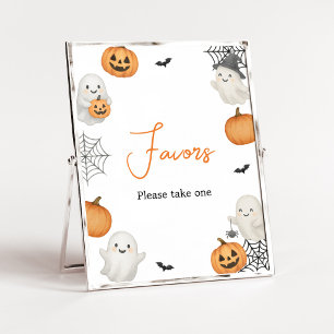 A Little Boo Pumpkin Halloween Favours Sign