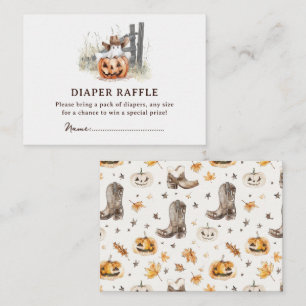 A Little Boo' Western Halloween Diaper Raffle Enclosure Card