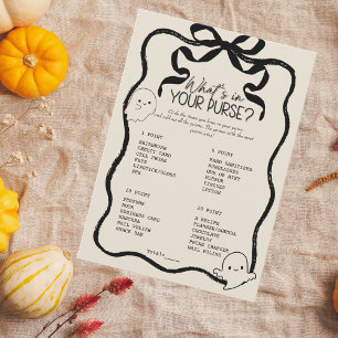 A Little Boo What’s in Your Purse Game Card