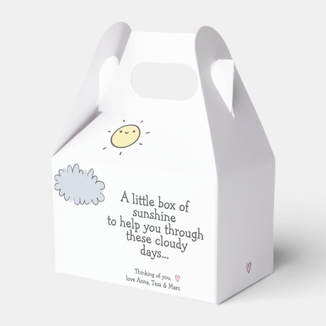 A little box of  sunshine - Chemo Care Package (Front Side)