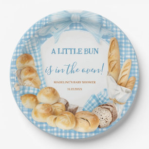 A Little Bun Is in the Oven Classic Round Sticker Paper Plate