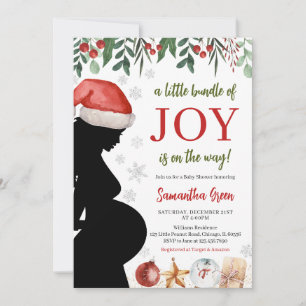 A Little Bundle of Joy Christmas Baby Shower Invitation
