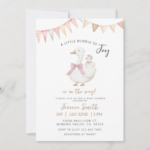 A Little Bundle of joy Goose Baby Shower Invitation