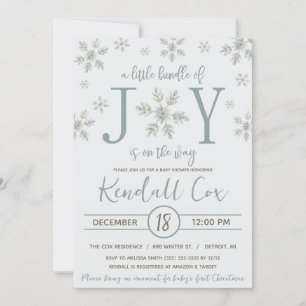 A Little Bundle of Joy is on the Way Baby Shower Invitation