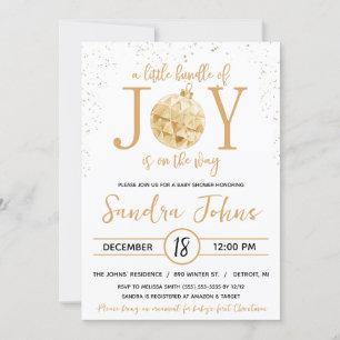 A Little Bundle of Joy is on the Way Baby Shower Invitation