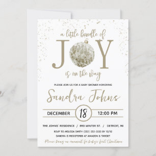 A Little Bundle of Joy is on the Way Baby Shower Invitation