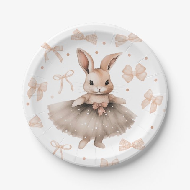 A Little Bunny Baby Shower Paper Plate (Front)