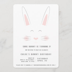 A little bunny is having a birthday invitation! invitation