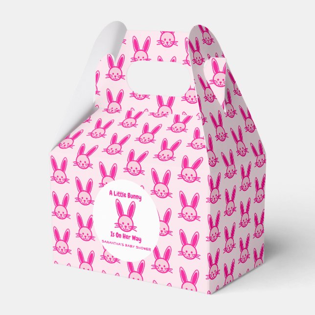 A Little Bunny Is On Her Way Favour Box (Front Side)