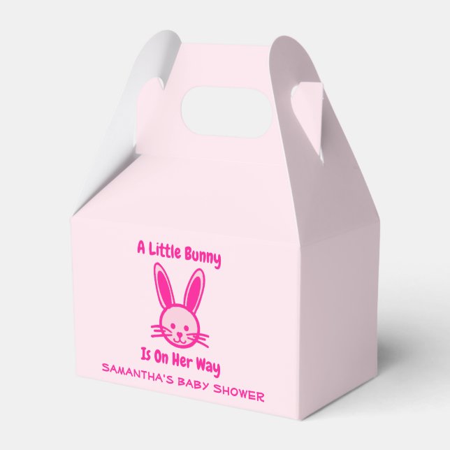 A Little Bunny Is On Her Way Favour Box (Front Side)