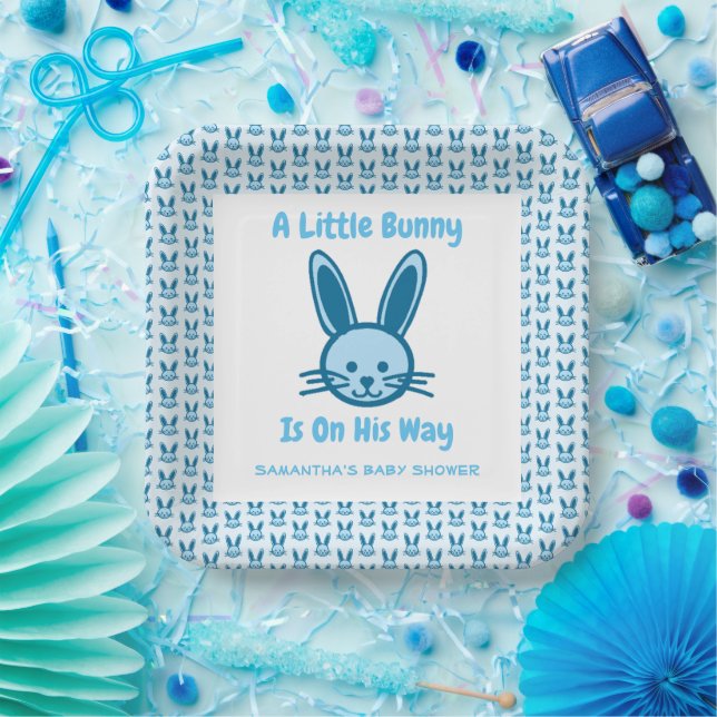 A Little Bunny Is On His Way Paper Plate (Party)