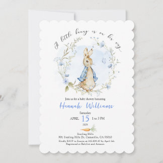 A little bunny is on the way baby shower Arch Invitation