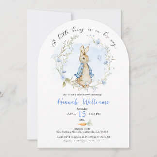 A little bunny is on the way baby shower Arch Invitation