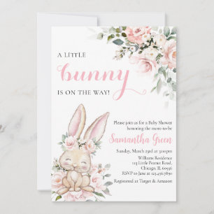 A Little Bunny is on the way Baby Shower Invitation