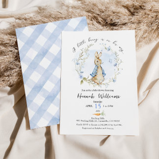 A little bunny is on the way baby shower Invite