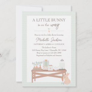A Little Bunny is on the Way Baby Shower Invites