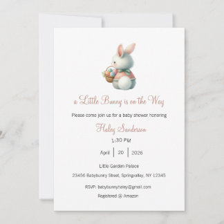 A Little Bunny is on the Way Invitation