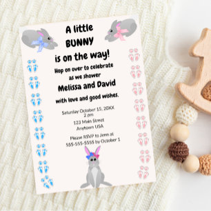 A little Bunny is on the way Invitation