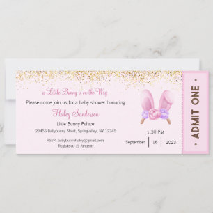A Little Bunny is on the Way Invitation, Baby Invitation