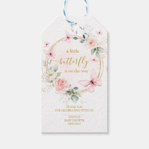 A little butterfly baby shower gift tags