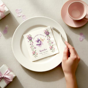 A Little Butterfly Baby Shower Napkin
