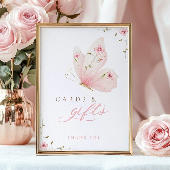 A Little Butterfly Cards & Gifts Table Sign (Creator Uploaded)