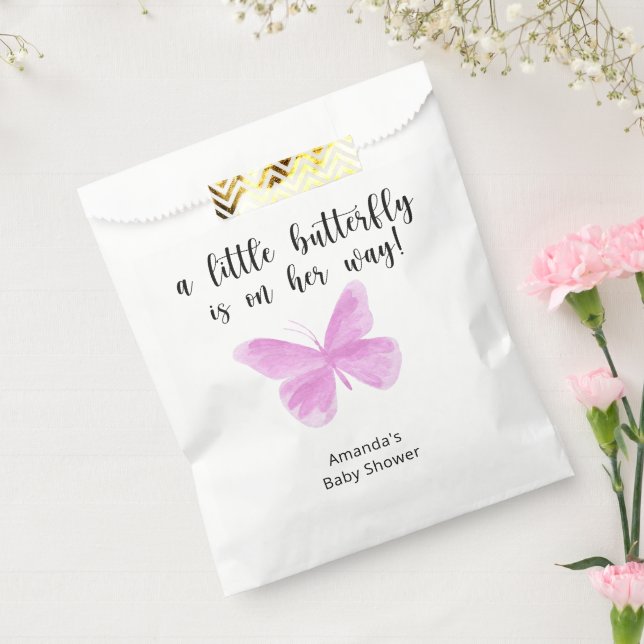 A Little Butterfly is on her way Baby Shower Favour Bags (Sealed)