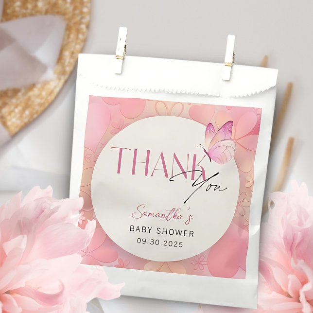 A Little Butterfly is on the Way Baby Shower Favour Bags (Creator Uploaded)