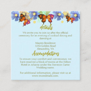 A Little Butterfly Is On The Way Floral  Enclosure Card
