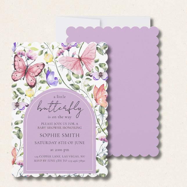 A Little Butterfly Is On The Way Invitation (Creator Uploaded)