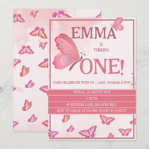 A Little Butterfly is Turning One Invite