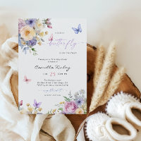 A Little Butterfly Pastel Florals Baby Shower