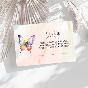 A little butterfly pastel whimsical Baby Shower  Enclosure Card