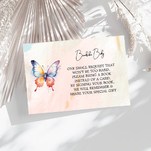 A little butterfly pastel whimsical Baby Shower  Enclosure Card