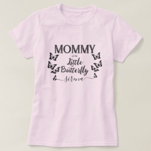 A little Butterfly Pink Mommy Girl Baby Shower T-Shirt