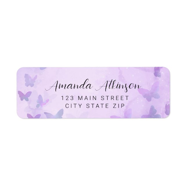 A Little Butterfly Purple Baby Shower (Front)