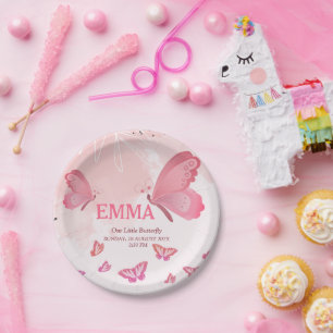 A Little Butterfly Turns One! Cute Party Plate