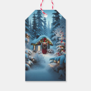 A Little Cabin in the Woods   Festive Christmas Gift Tags