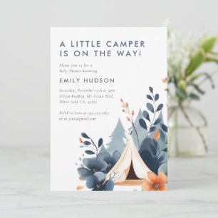 A Little Camper Forest Baby Shower Invitation